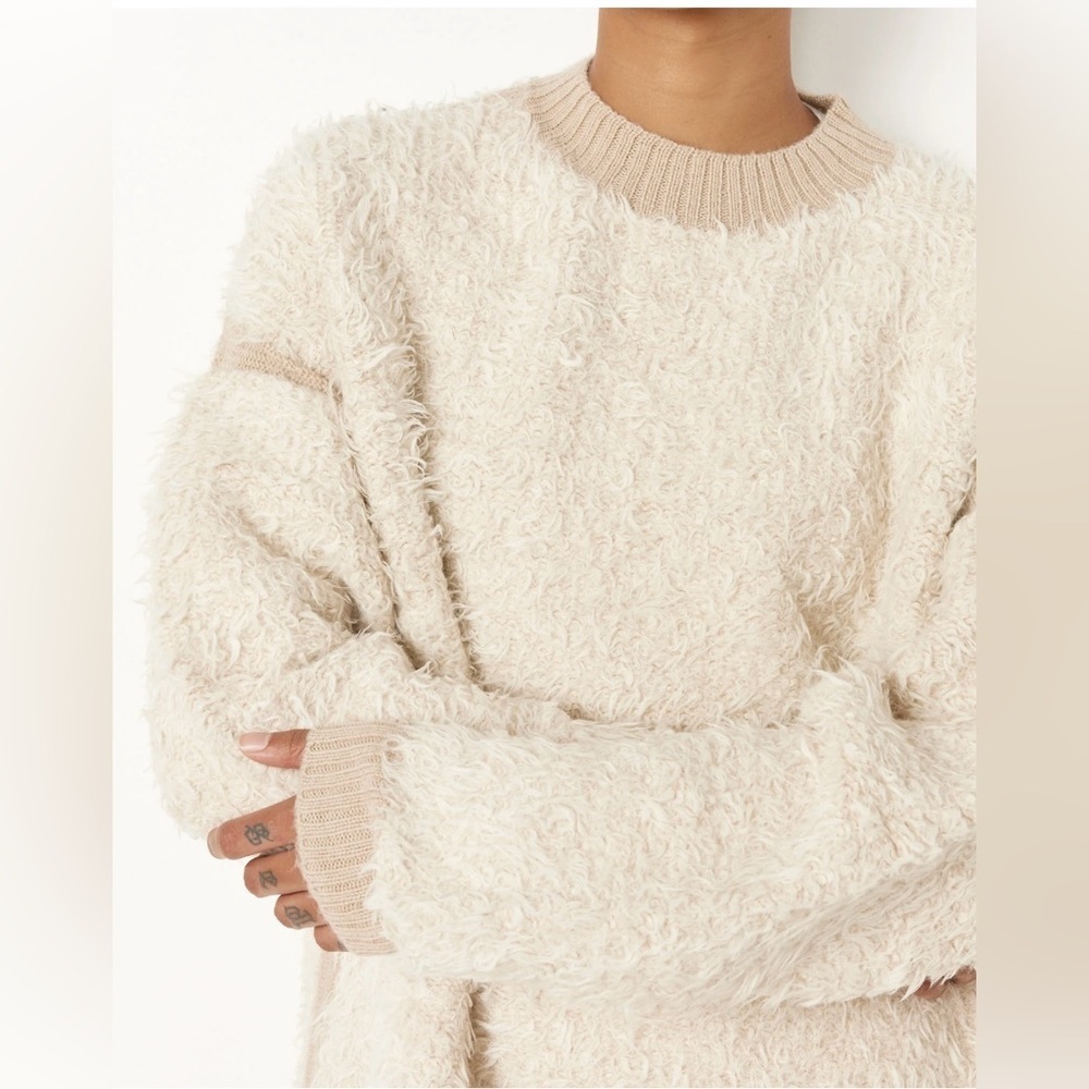 NWOT Lauren Manoogian Sherpa Crewneck Baby Alpaca Sweater Size 3 / Large - Picture 7 of 7